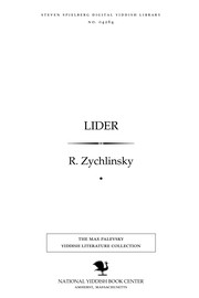 Cover of: Lider: miṭ a forṿorṭ fun Itsiḳ Manger