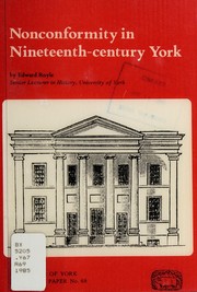 Nonconformity in nineteenth-century York by Edward Royle
