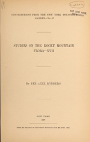 Cover of: Studies on the Rocky Mountain flora