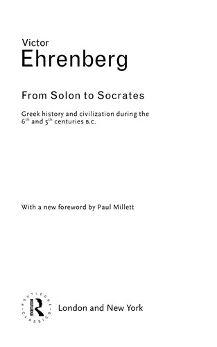 From Solon to Socrates by Ehrenberg, Victor