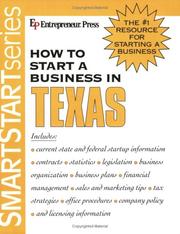 Cover of: How to Start a Business in Texas (Smartstart Series (Entrepreneur Press).)