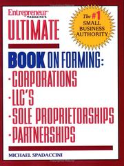 Cover of: Ultimate Book of Forming Corps, LLCs, Partnerships & Sole Proprietorships