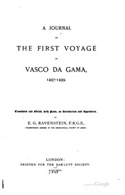 Cover of: A journal of the first voyage of Vasco da Gama, 1497-1499 by Alvaro Velho