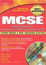 Cover of: MCSE Designing Security for a Windows Server 2003 Network: Exam 70-298