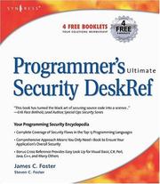 Cover of: Programmer's Ultimate Security DeskRef
