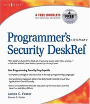 Programmer's Ultimate Security DeskRef by James C. Foster