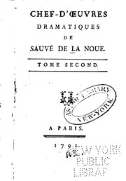 Cover of: Chef-d'oeuvres dramatiques de Sauvé de La Noue