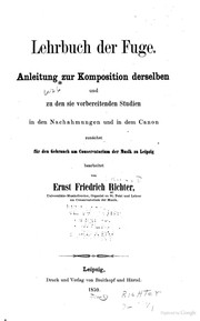 Cover of: Lehrbuch der Fuge. by E. F. Richter