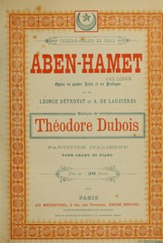 Cover of: Aben-Hamet: opéra en quatre actes et prologue, de Léonce Détroyat et A. de Lauzières