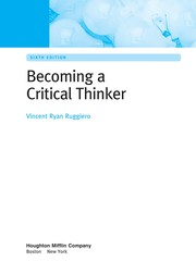 Cover of: Becoming a critical thinker by Vincent Ryan Ruggiero