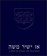 Cover of: Az Yashir Moshe: A Book of Songs and Blessings