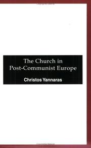 Cover of: The Church in Post-Communist Europe: Patriarch Athenagoras Orthodox Institute (Distinguished Lectures (Patriarch Athenagoras Orthodox Institute), 1998.)