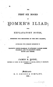 Cover of: The first six books of Homer's Iliad by Όμηρος