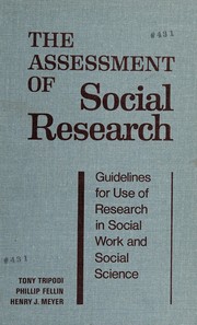 Cover of: The assessment of social research by Tony Tripodi