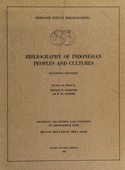 Cover of: Bibliography of Indonesian peoples and cultures.