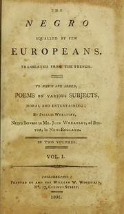 Cover of: The Negro equalled by few Europeans.