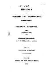 Cover of: History of Spanish and Portuguese literature.