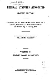 Cover of: Federal statutes annotated. by United States