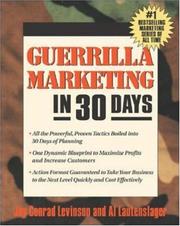 Cover of: Guerrilla marketing in 30 days by Jay Conrad Levinson