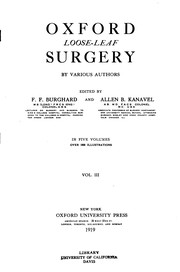 Cover of: Oxford loose-leaf surgery