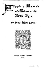 Cover of: Alphabets, numerals and devices of the Middle Ages
