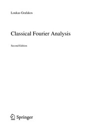 Cover of: Classical Fourier analysis by Loukas Grafakos
