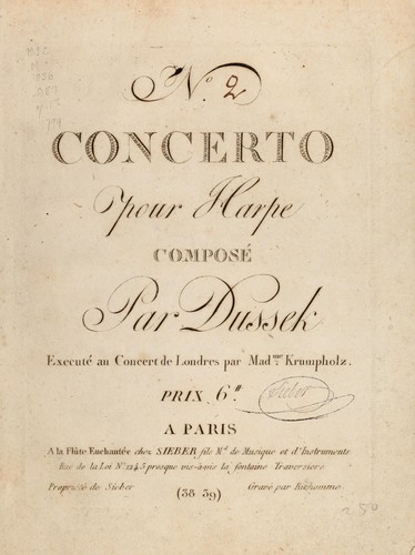 No. 2 concerto pour harpe by Johann Ladislaus Dussek