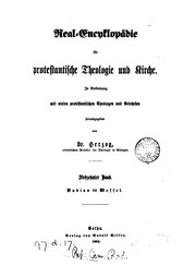Cover of: Real-Encyklopädie für protestantische Theologie und Kirche. [With] Generalregisterband by Johann Jakob Herzog