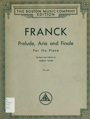 Cover of: Prélude, aria et finale