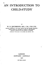 Cover of: An introduction to child-study by W. B. Drummond