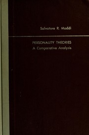 Cover of: Personality theories: a comparative analysis