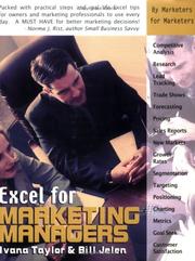 Cover of: Excel for Marketing Managers (Excel for Professionals series)