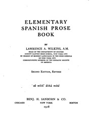 Cover of: Elementary Spanish prose books by Lawrence Augustus Wilkins