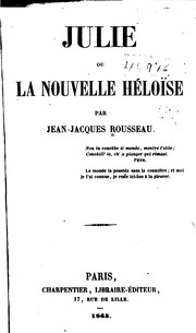 Cover of: Julie by Jean-Jacques Rousseau