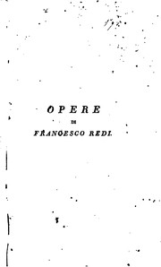 Cover of: Opere by Francesco Redi