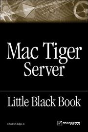 Cover of: The Mac Tiger Server Black Book (Little Black Books (Paraglyph Press))