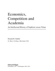 Cover of: Economics, competition and academia: an intellectual history of sophism versus virtue