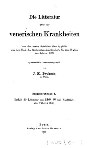 Cover of: Die Litteratur über die venerischen Krankheiten v. 5, 1900 by Johann Karl Proksch