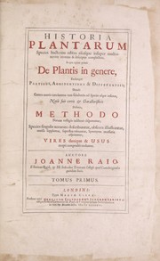 Cover of: Historia plantarum by John Ray