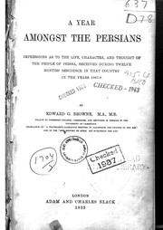 Cover of: A year amongst the Persians.