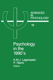 Cover of: Psychology in the 1990's by edited by Kirsti M.J. Lagerspetz and Pekka Niemi.