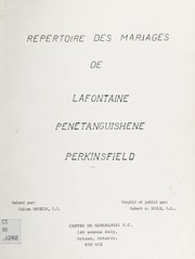 Cover of: Répertoire des mariages de Lafontaine, Penetanguishene, Perkinsfield