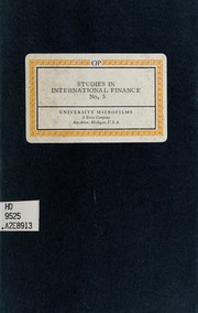 Cover of: The first three years of the Schuman plan.