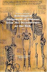 Cover of: Astrological Judgement of Diseases from the Decumbiture of the Sick, and, Urinalia by Nicholas Culpeper