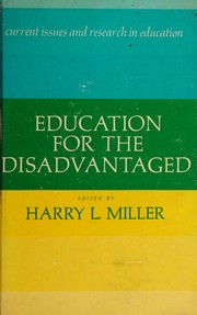 Cover of: Education for the disadvantaged: current issues and research