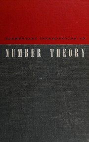 Cover of: Elementary introduction to number theory by Calvin T. Long