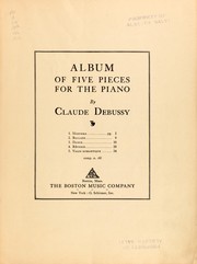 Cover of: Album of five pieces for the piano