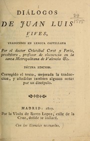 Cover of: Diálogos de Juan Luis Vives by Juan Luis Vives