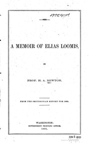 Cover of: A memoir of Elias Loomis