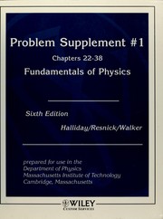 Cover of: Problem supplement ... to accompany sixth edition [of] Fundamentals of physics [by] David Halliday, Robert Resnick, Jearl Walker by Jearl Walker